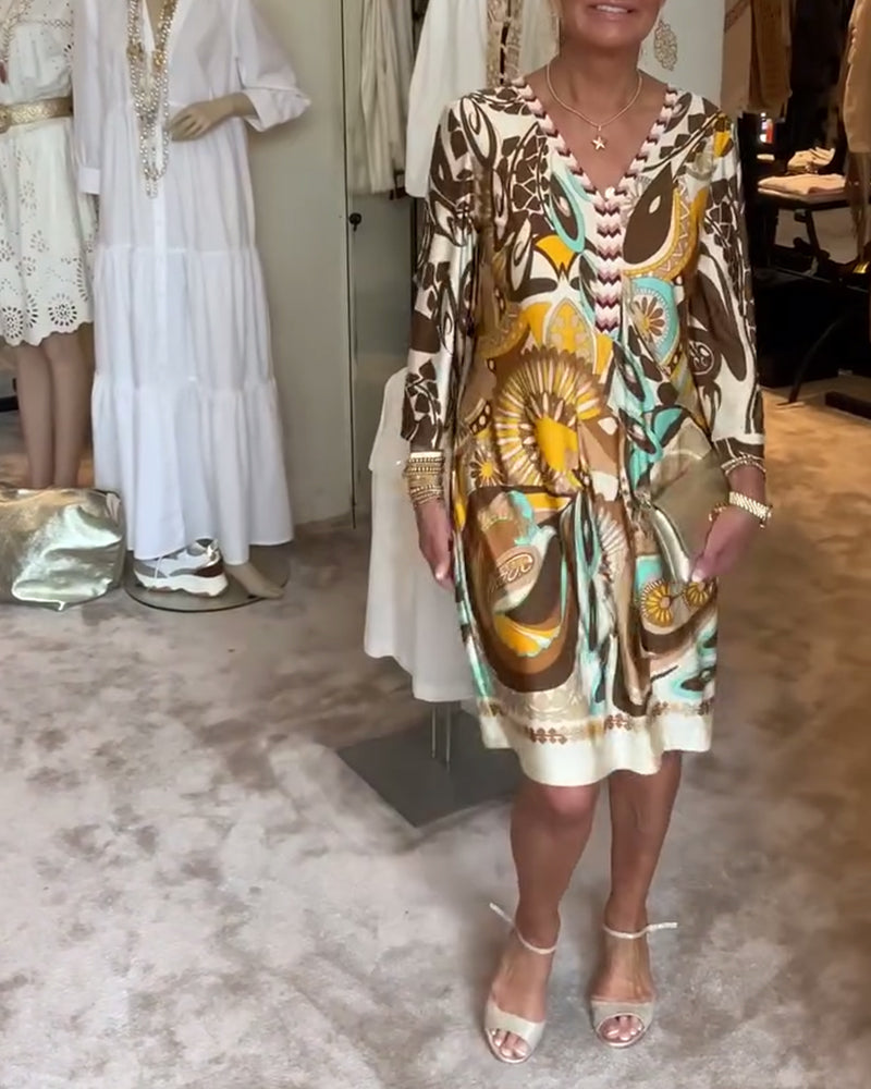 Moonie | Sunburst Printed Dress