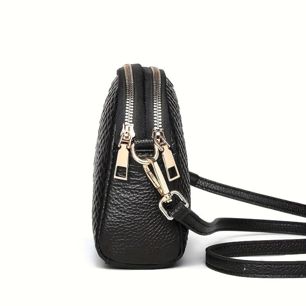 Emma | Beautiful Mini Crossbody Bag in Faux Leather with Crocodile Pattern