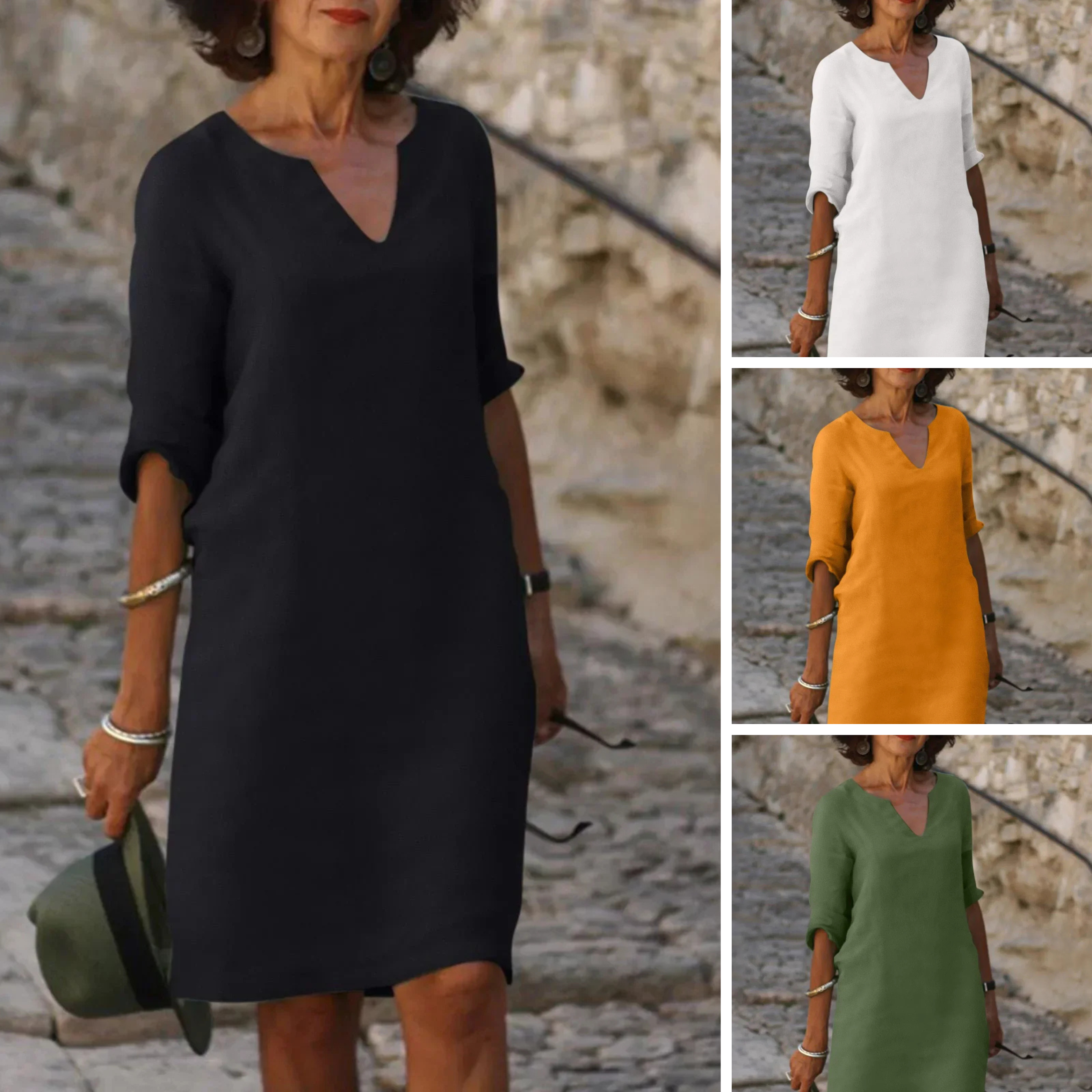 Lola | Relaxed V-Neck Dress