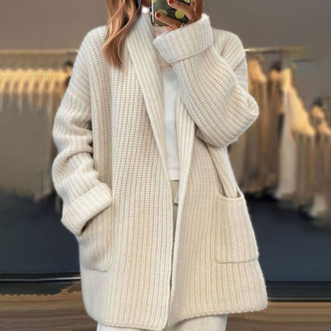 Nancy | Knitted Wool Cardigan With Pockets