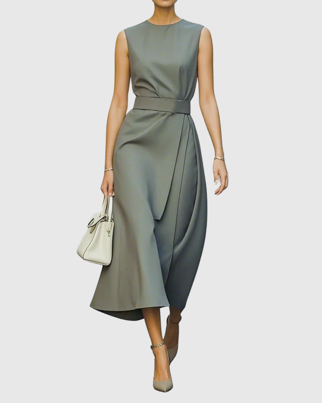 Aubrielle | Elegant Round-Neck Dress