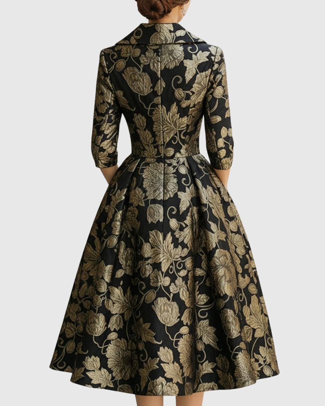 Riley | Floral Embroidered Midi Dress