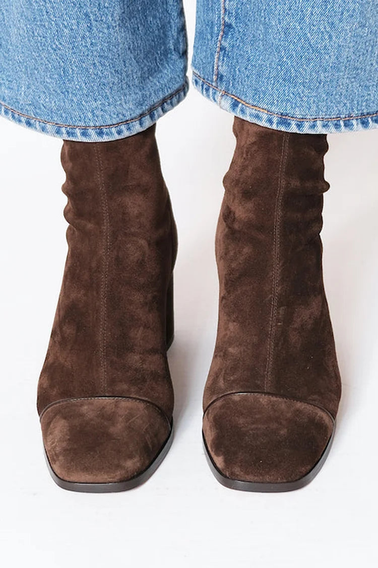 Charlotte | Square toe heeled boots