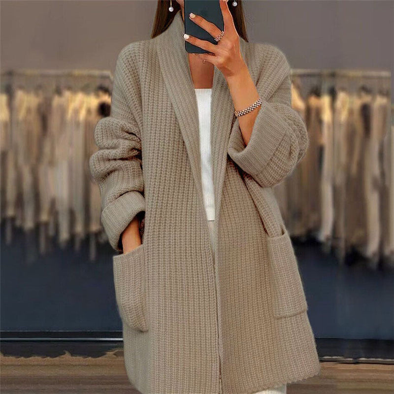 Nancy | Knitted Wool Cardigan With Pockets
