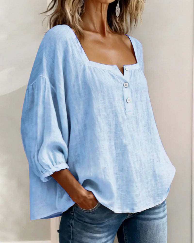 Kennedy | Square Neck Puff Sleeve Blouse