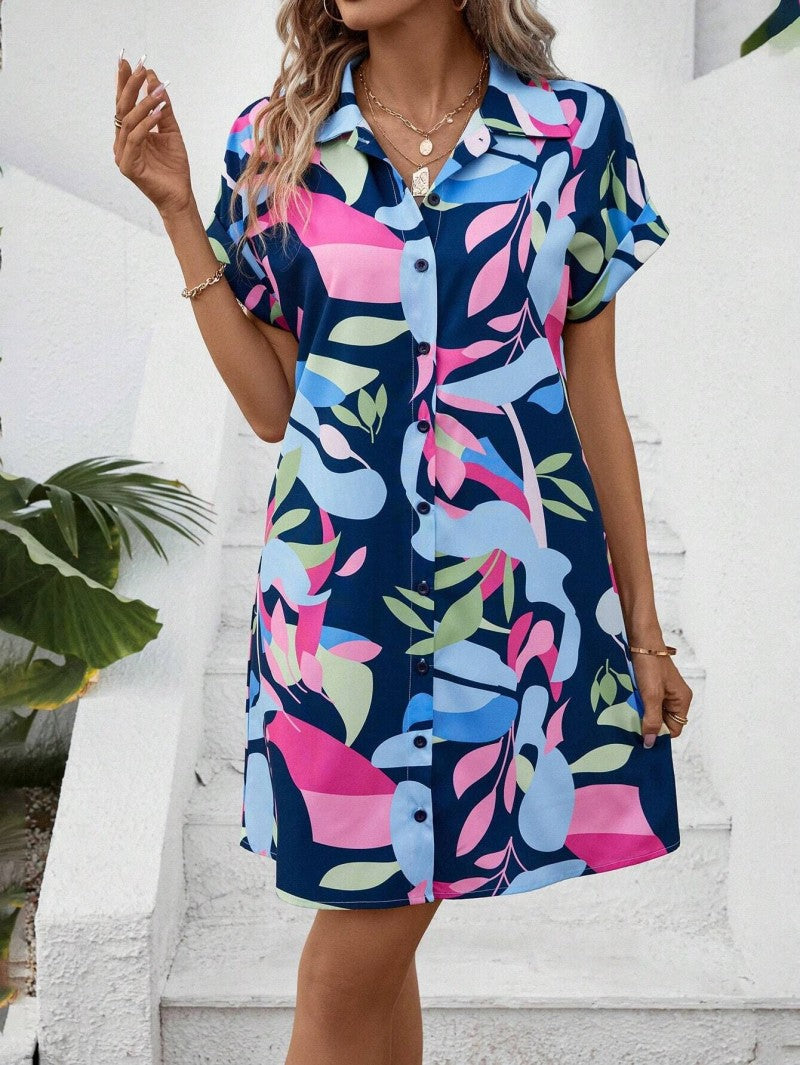 Tiana | Printed Button Down Dress