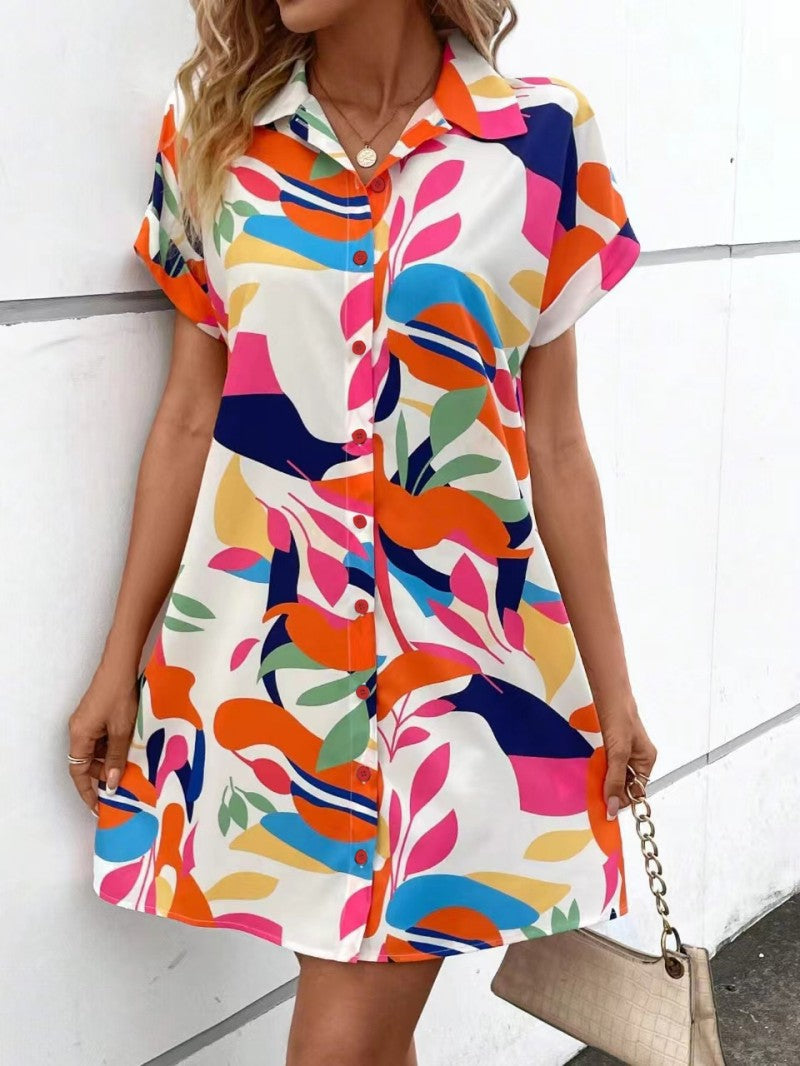 Tiana | Printed Button Down Dress