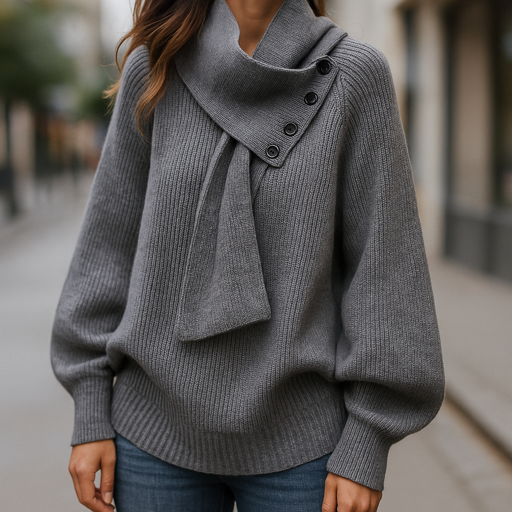 Florence | Cozy Scarf-Neck Sweater