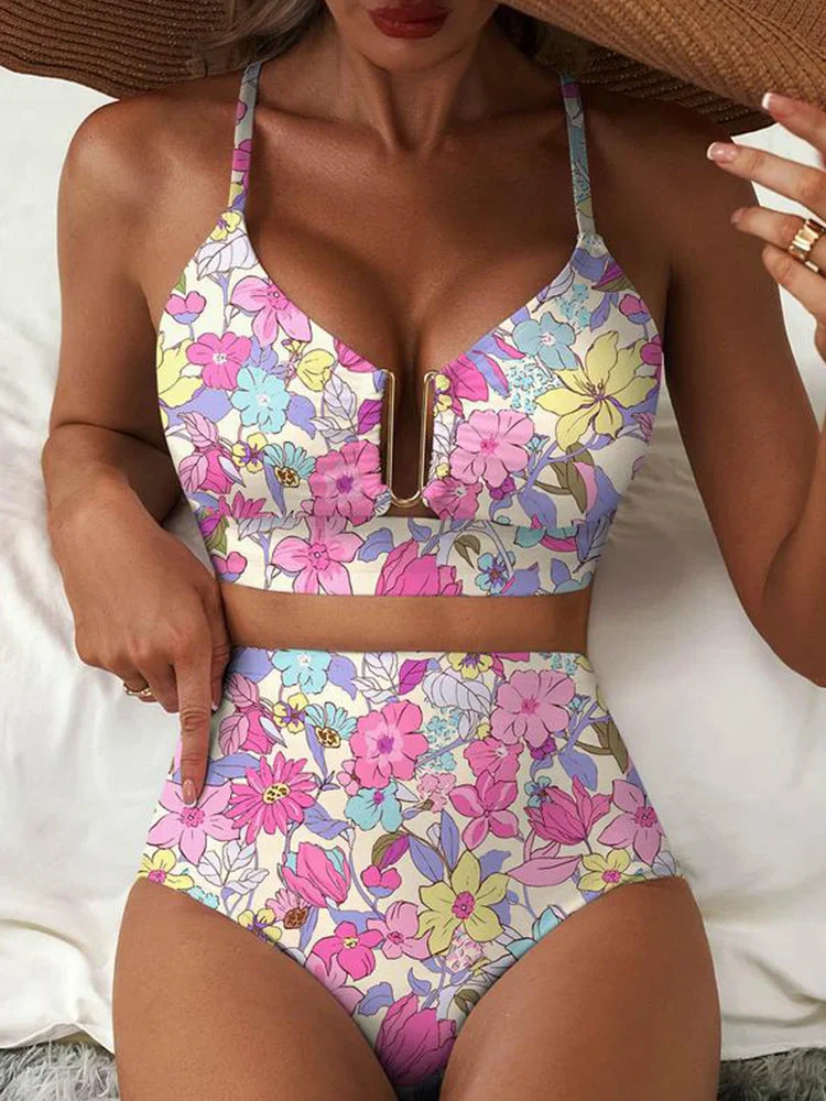 Hazel | 2 Piece Bikini Set U-Wire Cutout Swimsuit