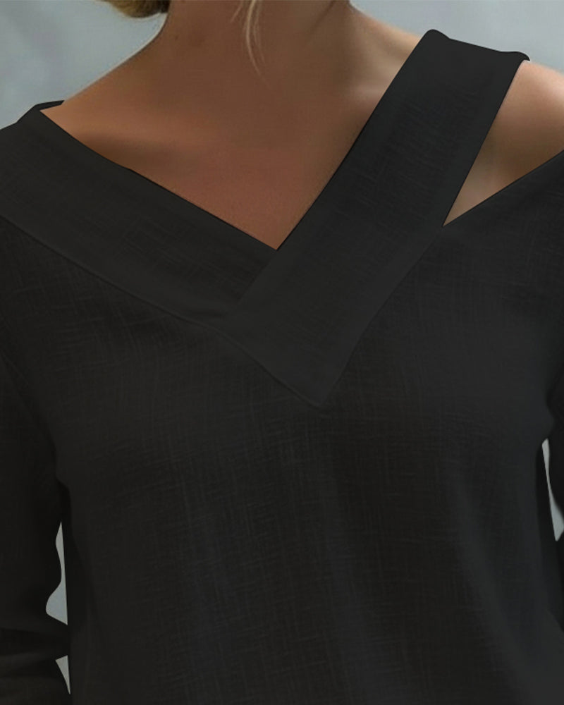 Scarlett | Elegant V-Neck Top with Straps
