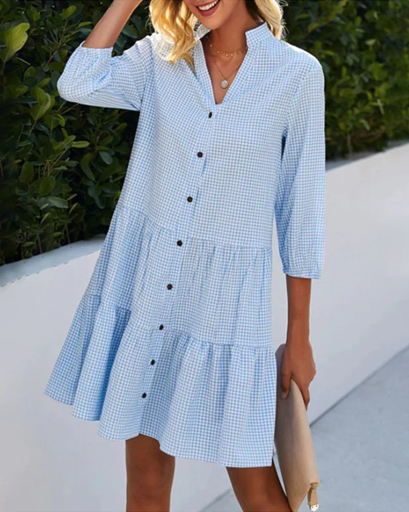 Vina | Summer Plaid Dress