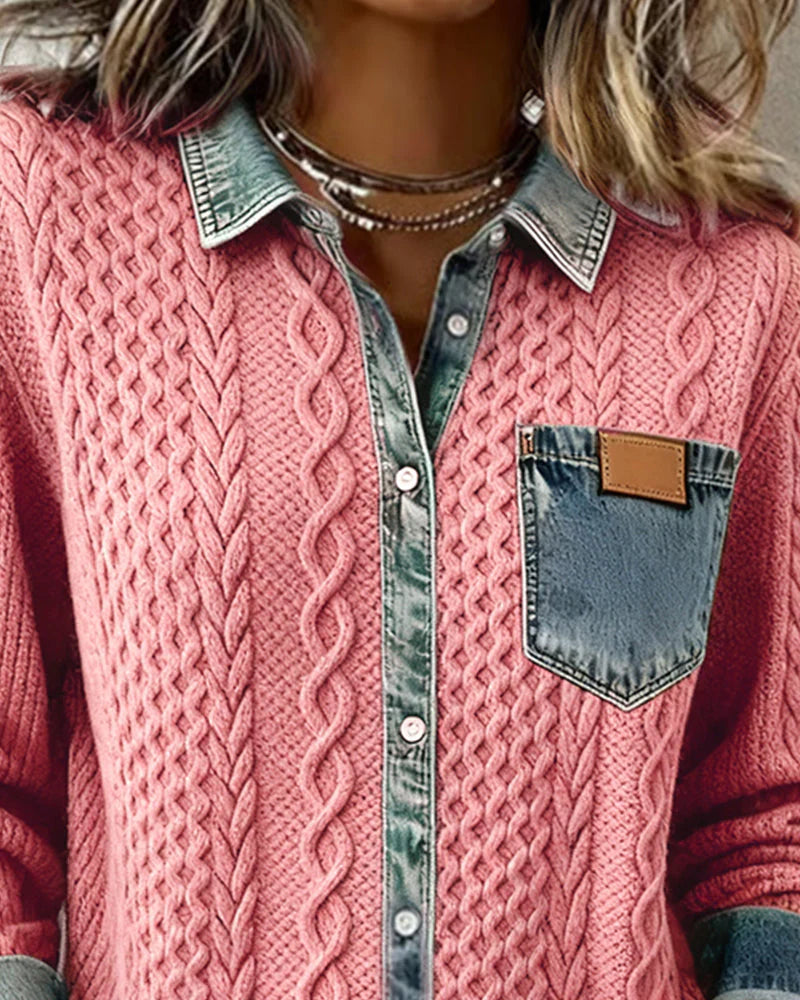 Nayeli | Denim Patchwork Shirt