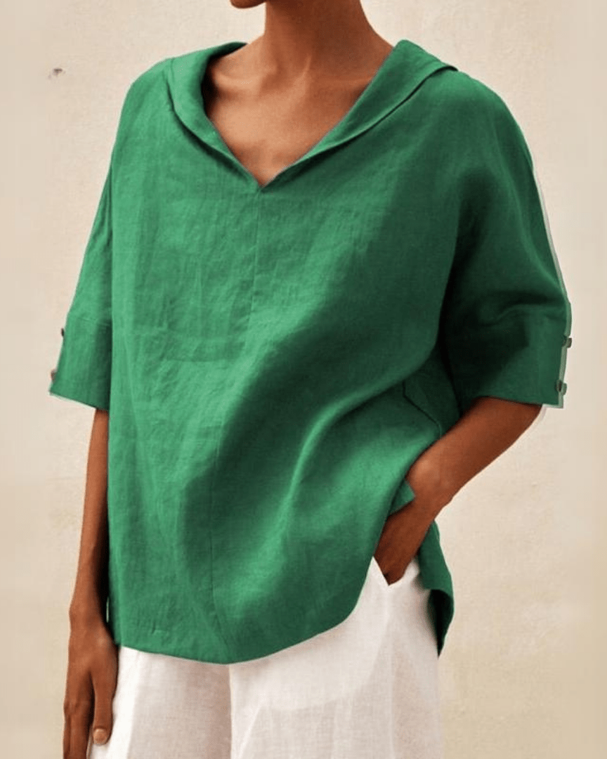 Samantha | Airy Linen Blouse with Loose Fit