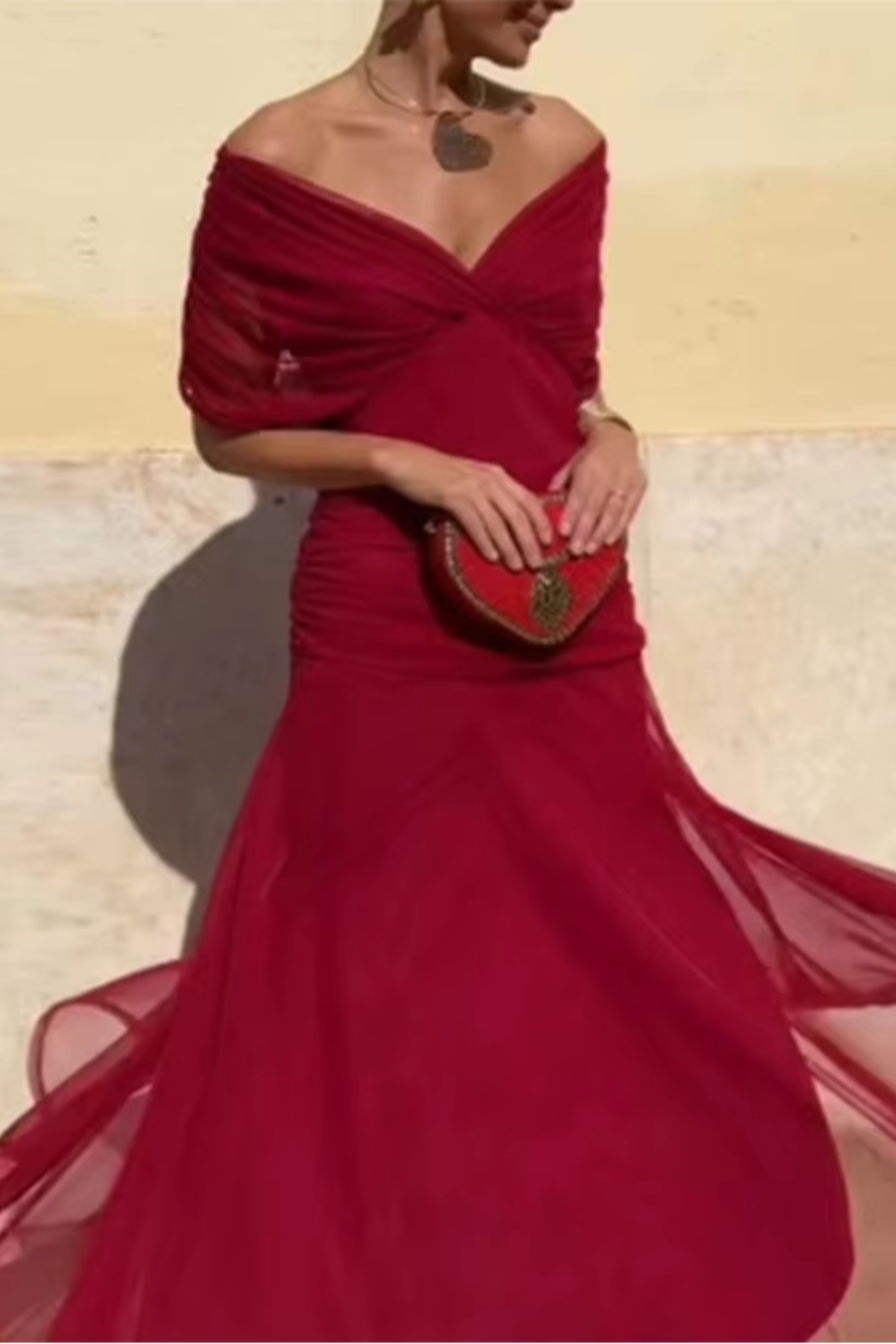 Hannah | Elegant Maxi Party Dress with V-Neck