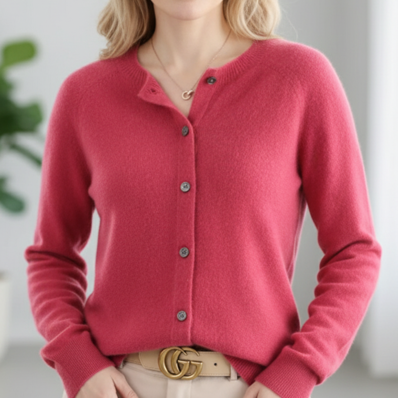 Nia | Cashmere Sweater with Buttons