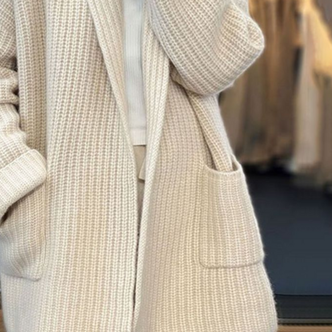 Nancy | Knitted Wool Cardigan With Pockets