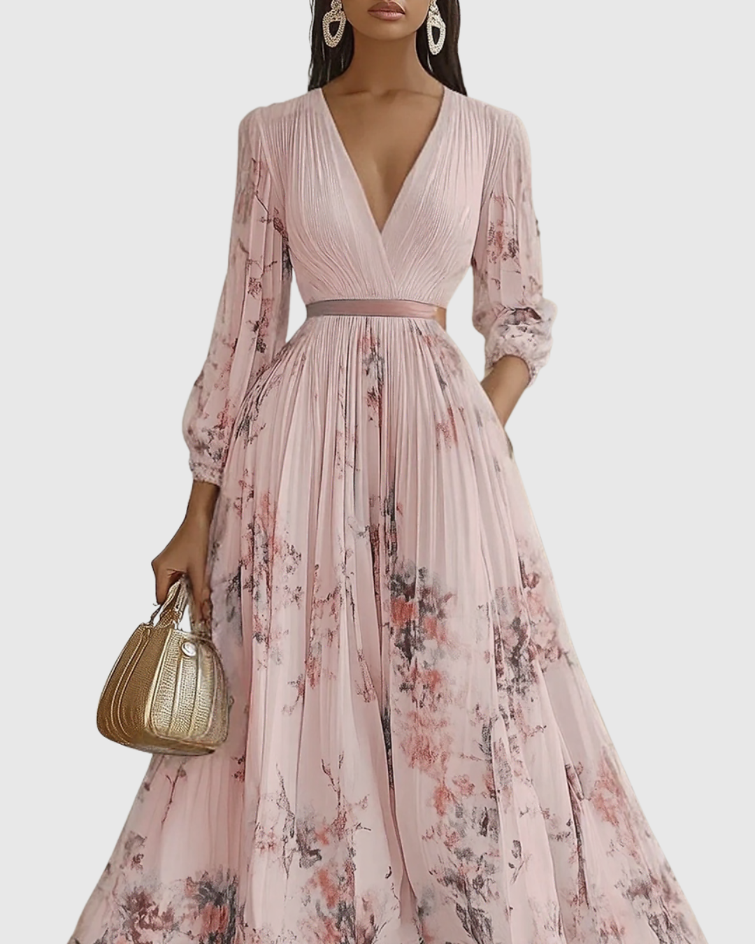 Siena | Elegant Pleated Maxi Dress