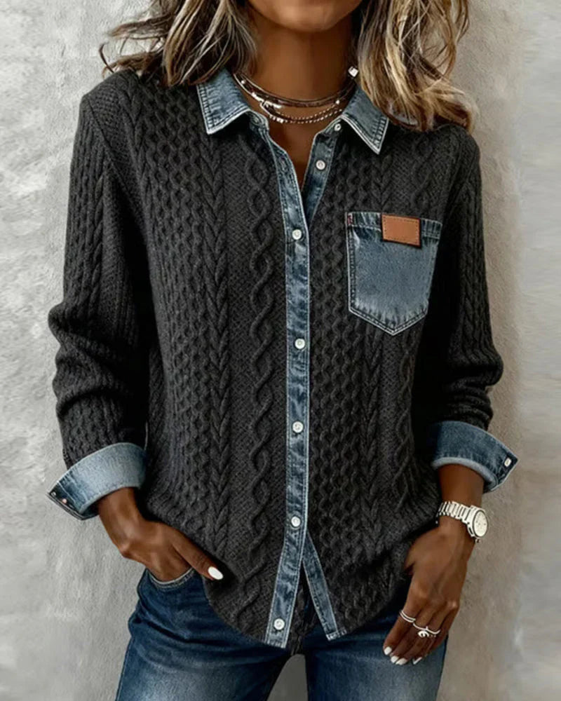 Nayeli | Denim Patchwork Shirt