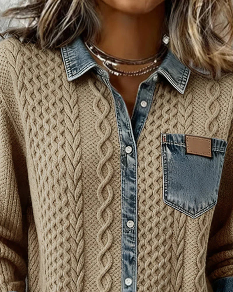 Nayeli | Denim Patchwork Shirt