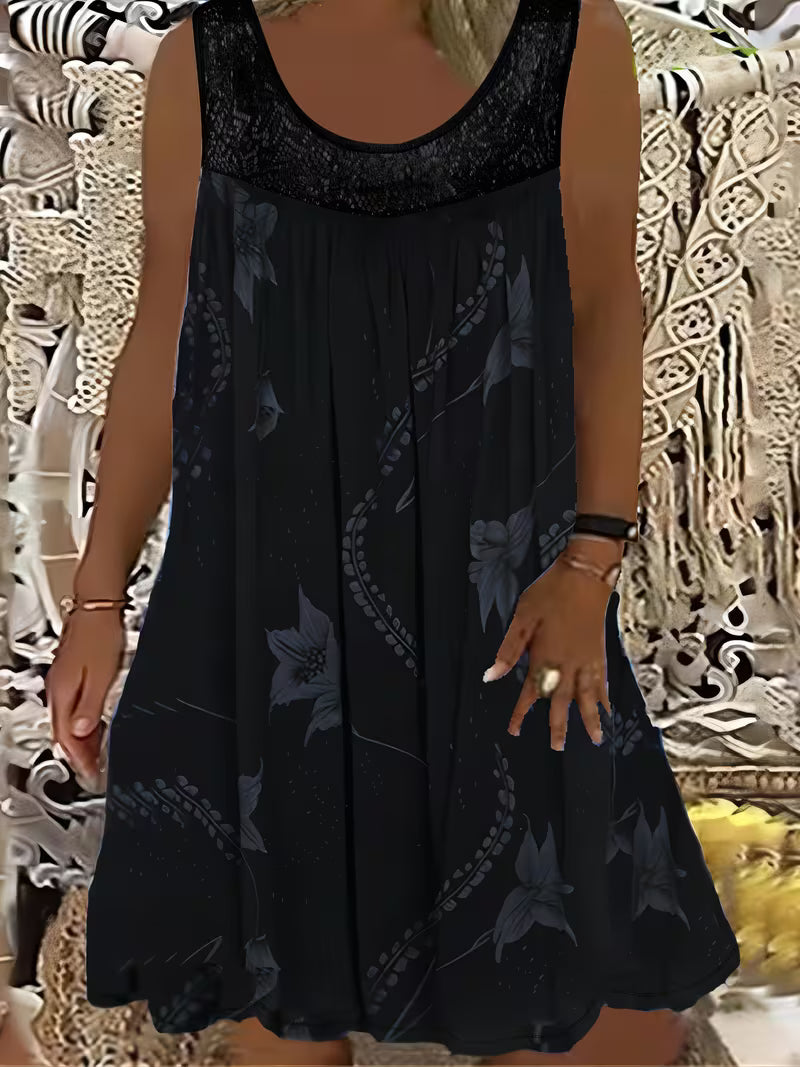 Savannah | Loose Sleeveless Maxi Dress With Round Neck