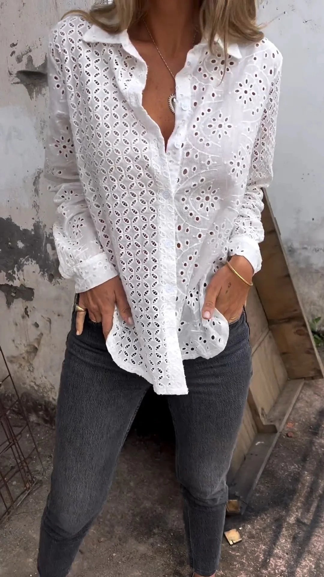 Fallon | Shirt With Blank Pattern
