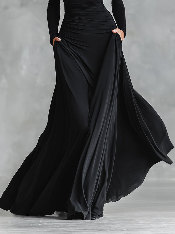 Anita | Elegant Maxi Dress with Flowing Pleats