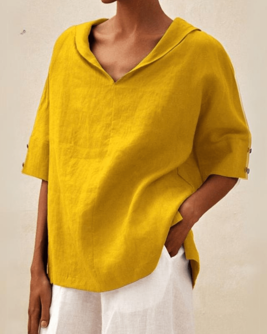 Samantha | Airy Linen Blouse with Loose Fit