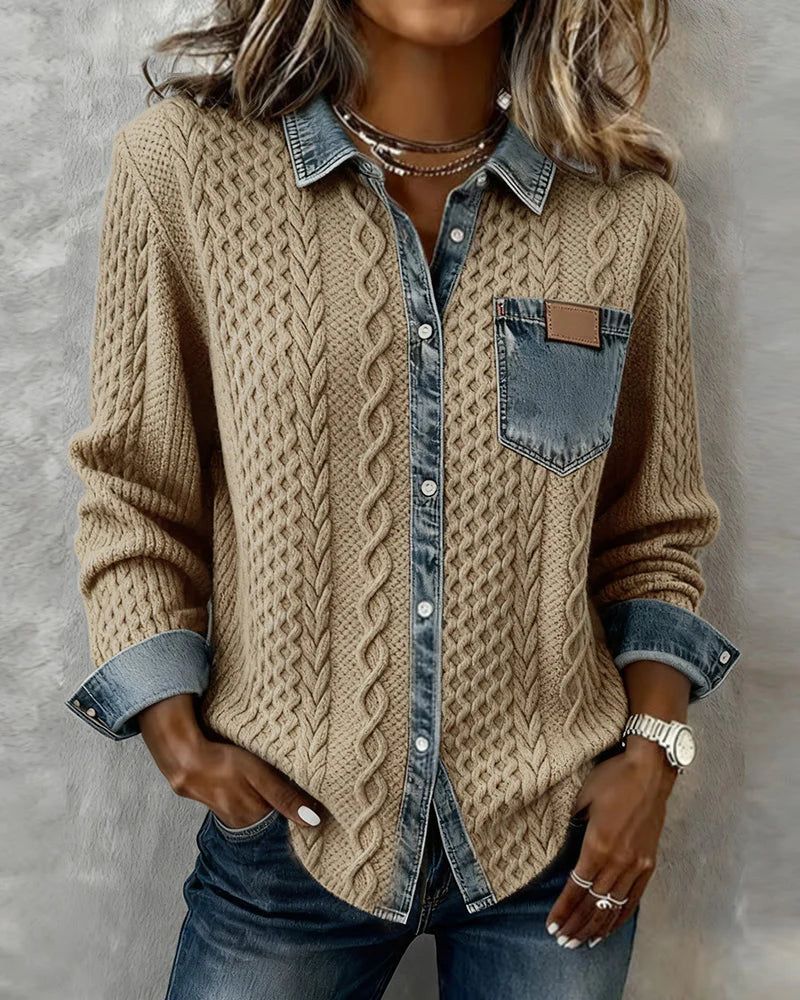 Nayeli | Denim Patchwork Shirt