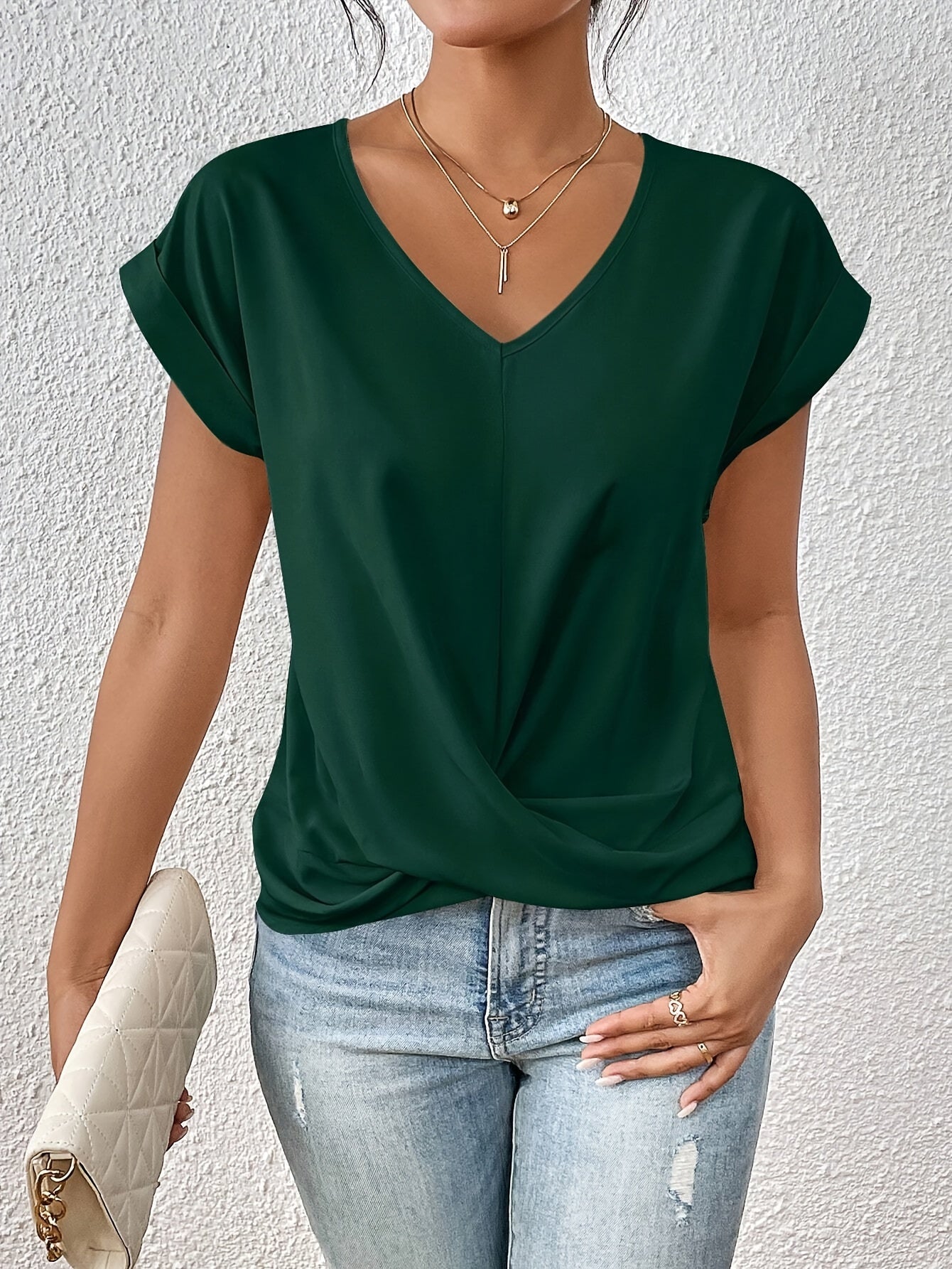 Michelle | Casual T-shirt with Soft V-neck