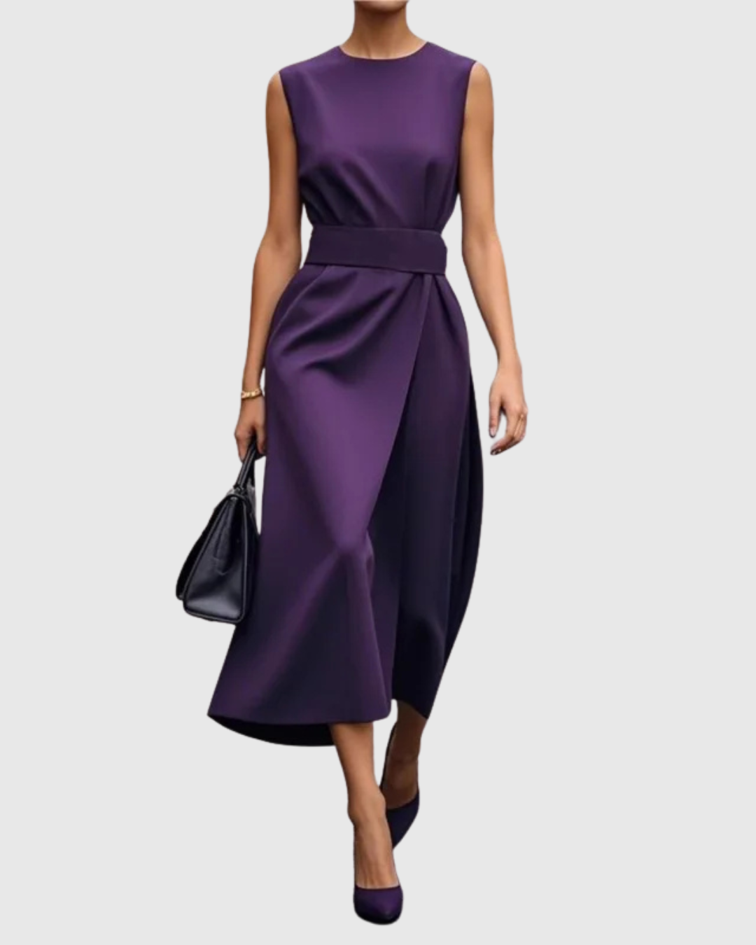 Aubrielle | Elegant Round-Neck Dress
