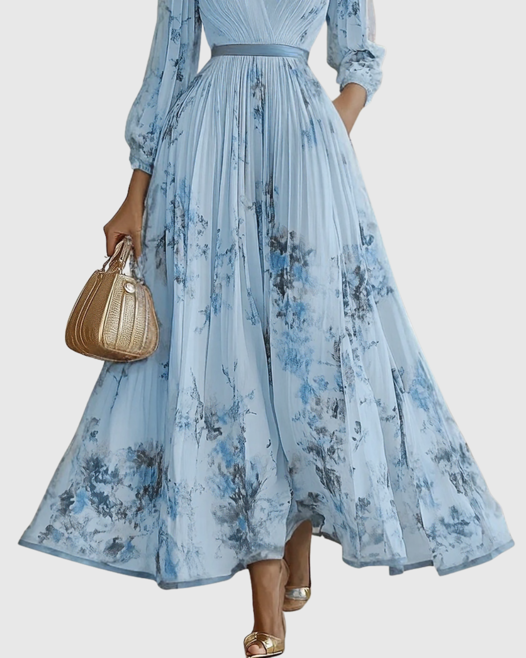 Siena | Elegant Pleated Maxi Dress