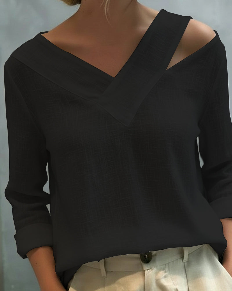 Scarlett | Elegant V-Neck Top with Straps