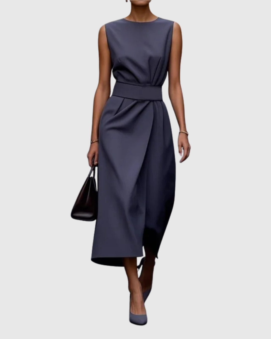 Aubrielle | Elegant Round-Neck Dress
