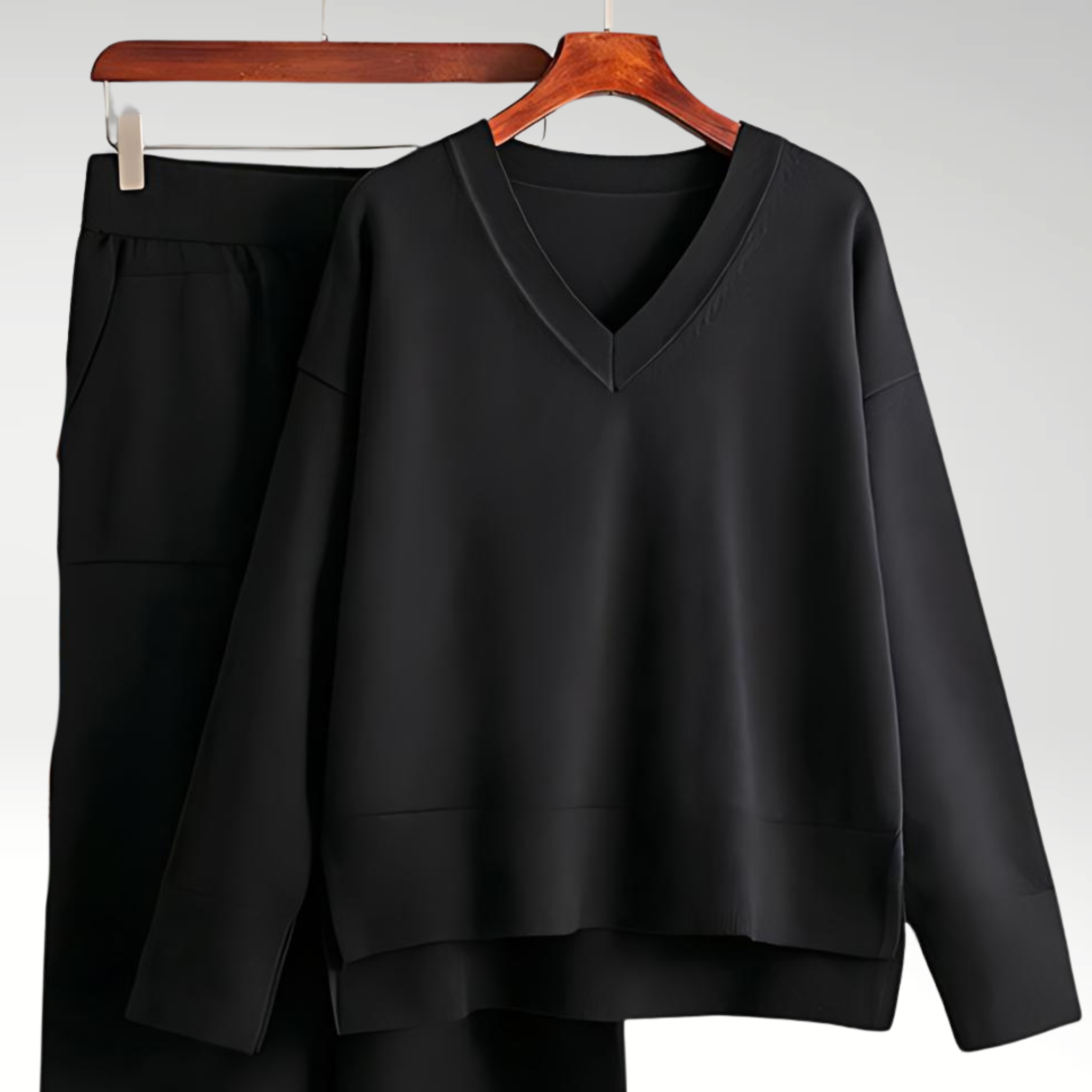 Emily | Luxe V-Neck Two-Piece Set