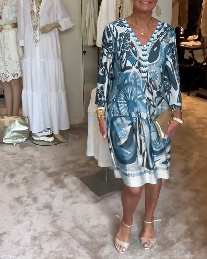Moonie | Sunburst Printed Dress