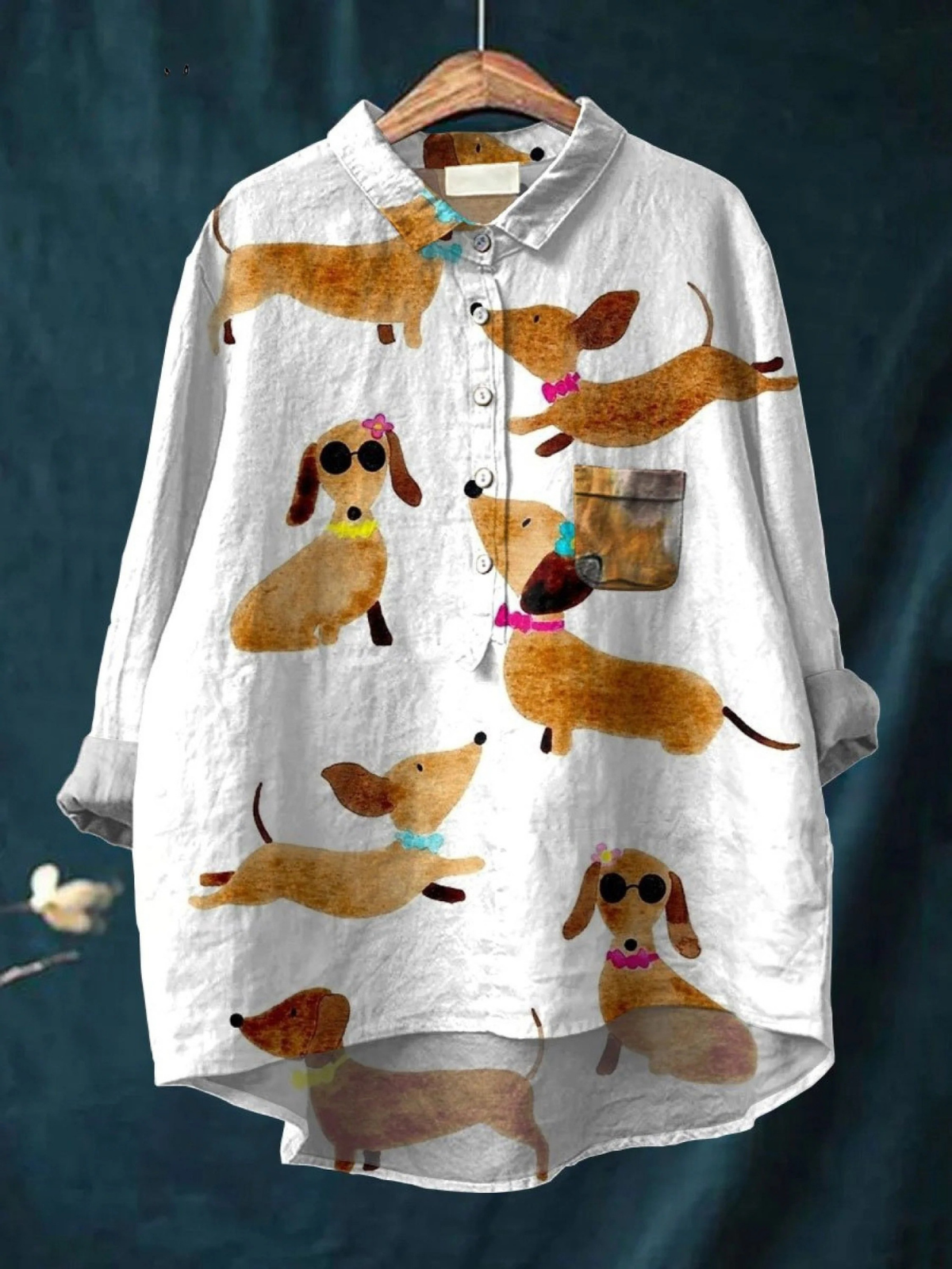 Barbara | Cute Dog Dachshund Art Print Casual Shirt