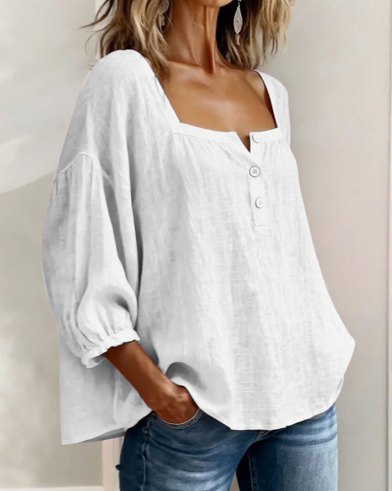 Kennedy | Square Neck Puff Sleeve Blouse
