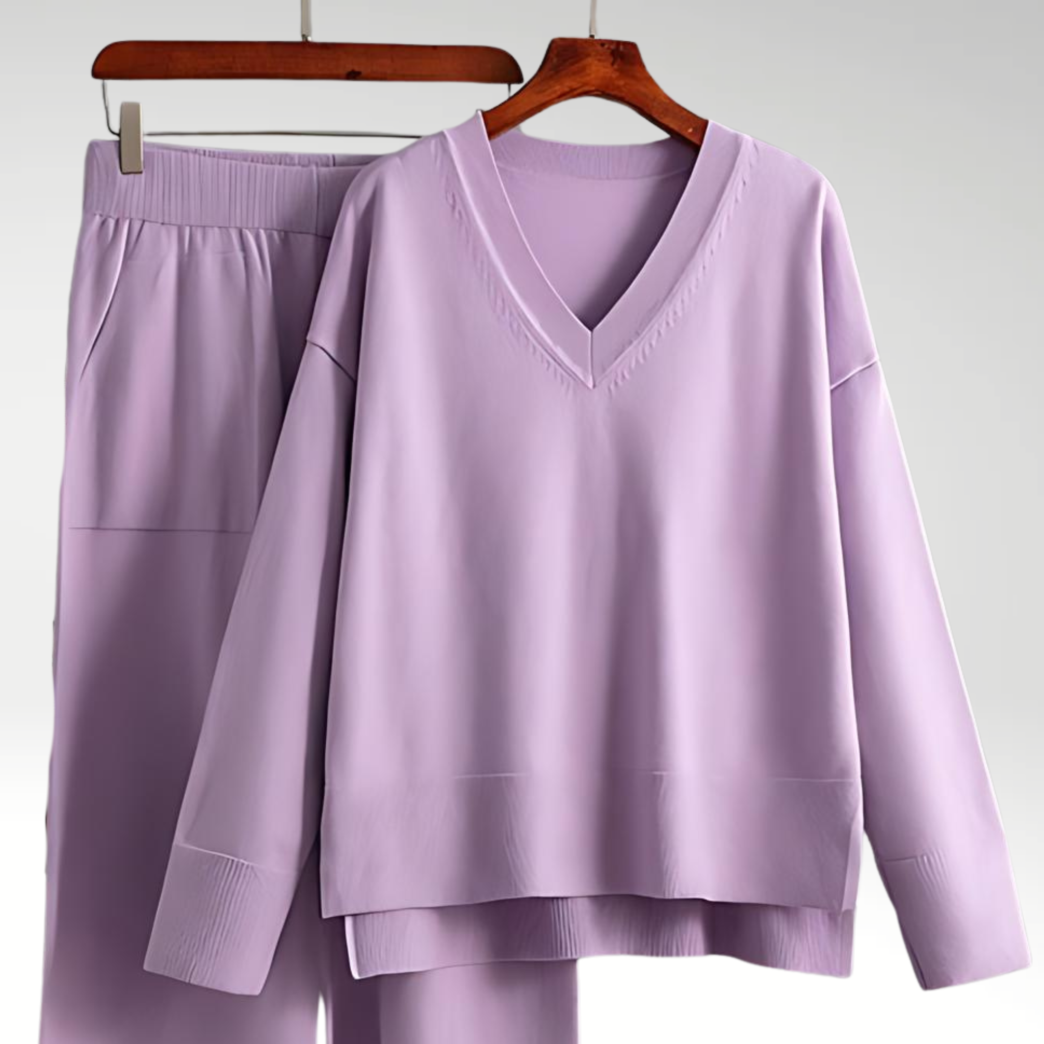Emily | Luxe V-Neck Two-Piece Set