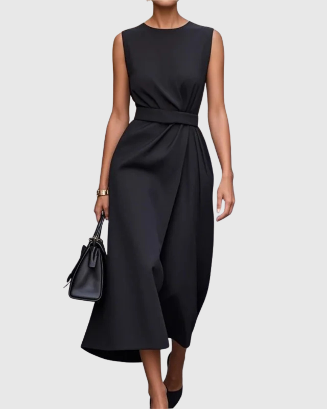 Aubrielle | Elegant Round-Neck Dress