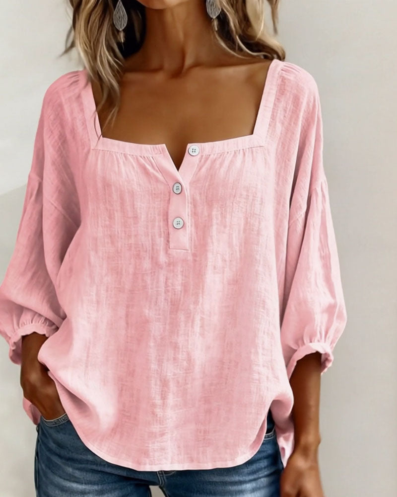 Kennedy | Square Neck Puff Sleeve Blouse