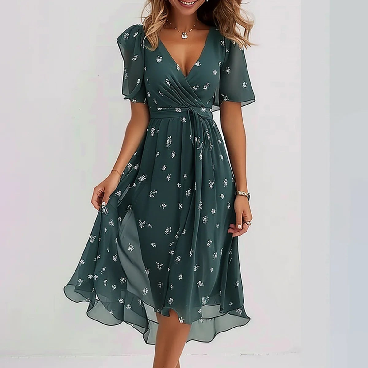 Juniper | Vibrant Abstract Midi Dress