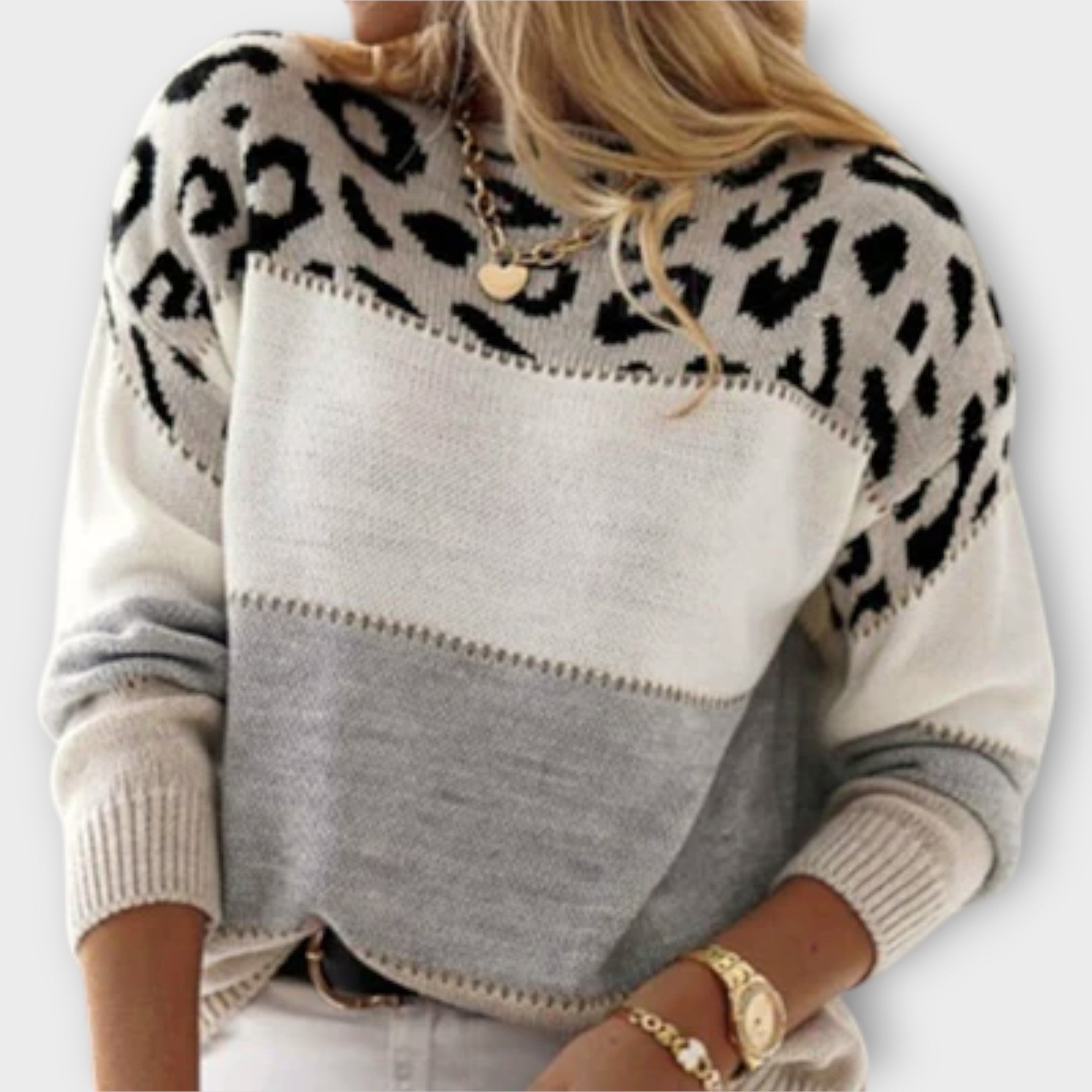 Carly | Comfortable Lion Design Sweater