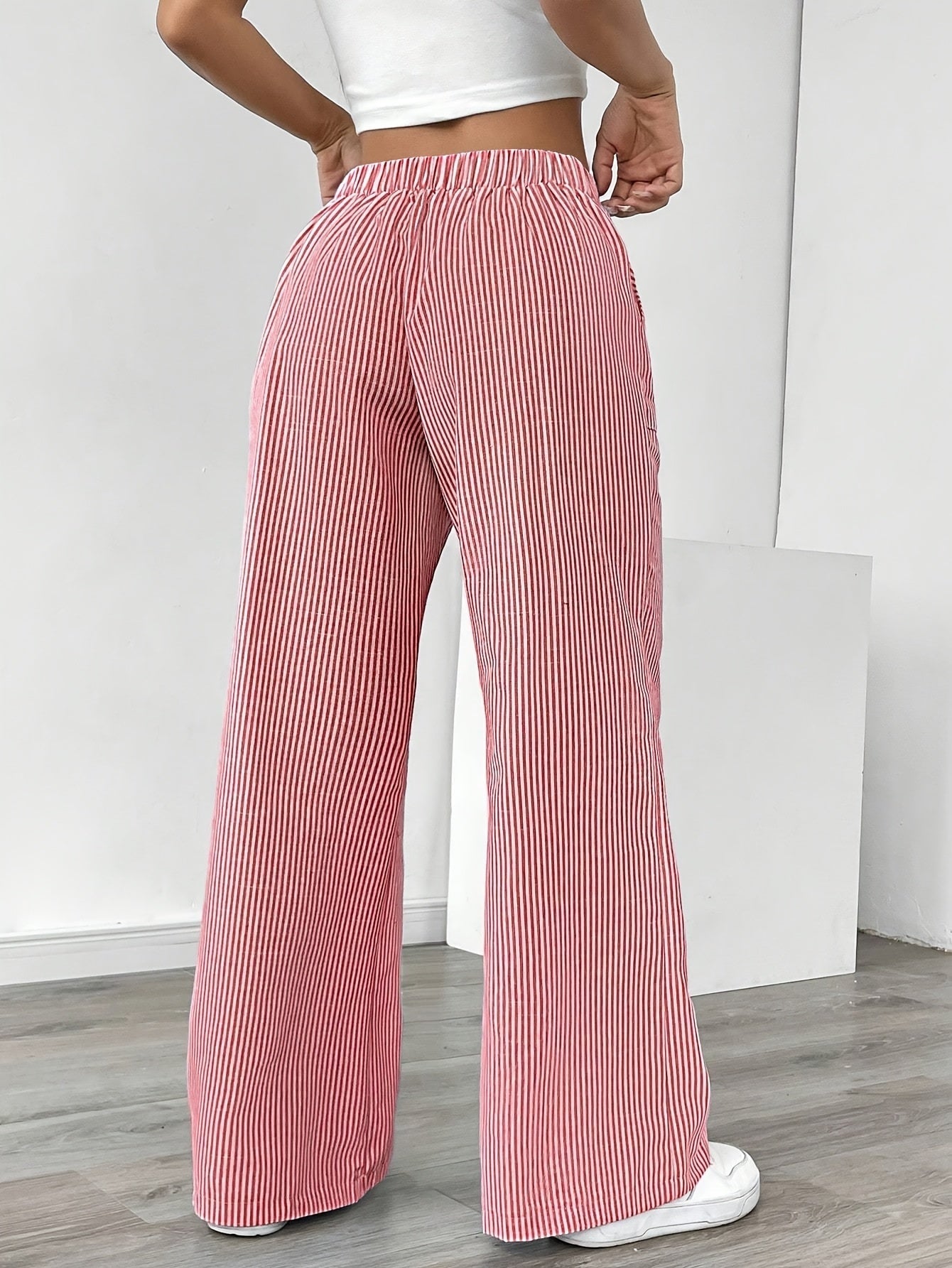 Michelle | Casual Wide-Leg Striped Pants