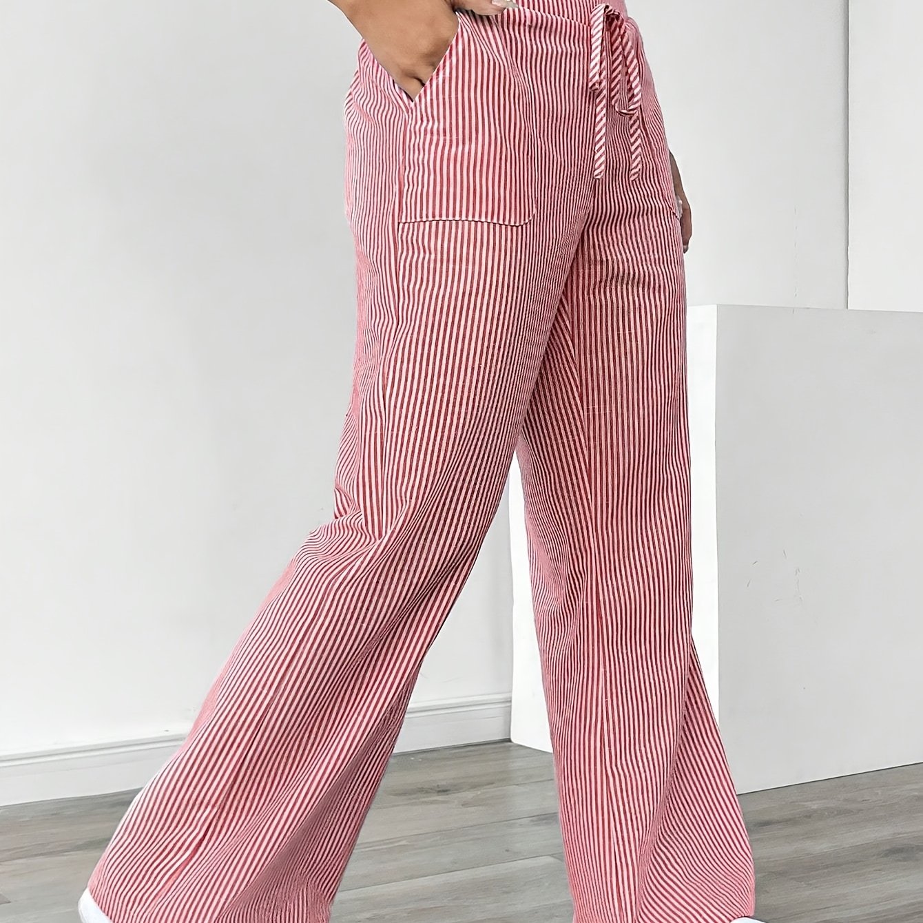 Michelle | Casual Wide-Leg Striped Pants
