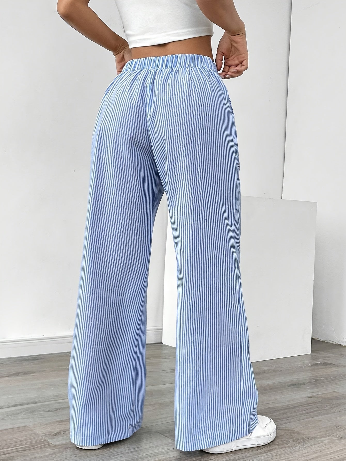 Michelle | Casual Wide-Leg Striped Pants