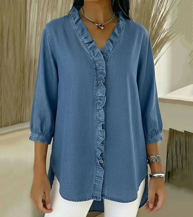 Nova | Elegant Denim Blouse