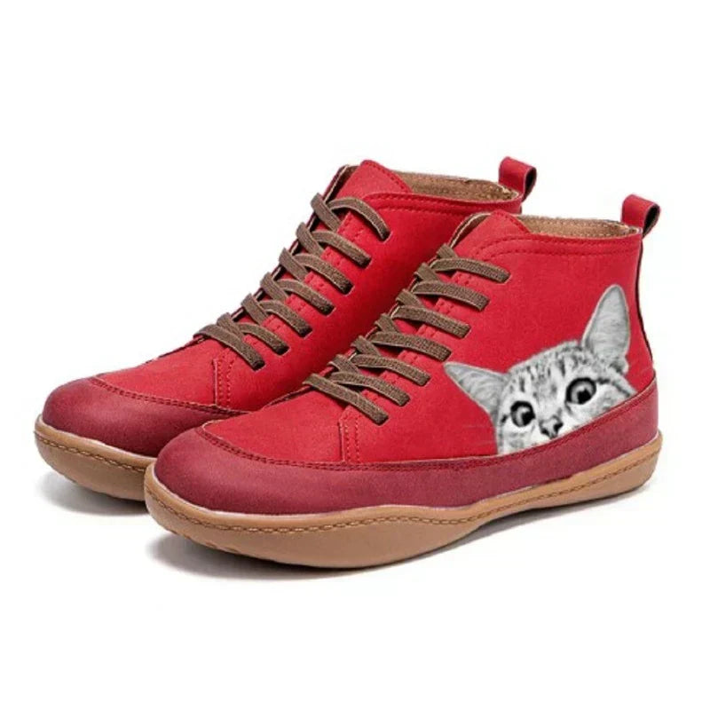 Lisa | Leather Ankle Boots for Cat Lovers