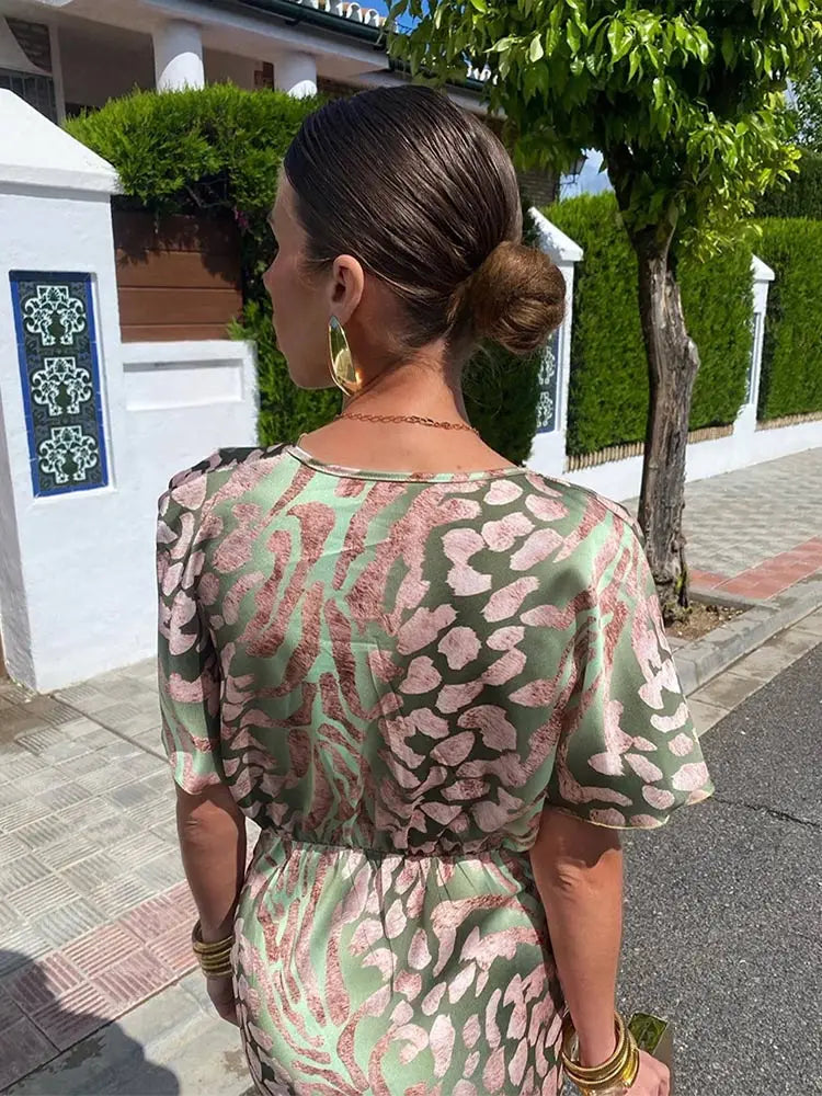 Sandra | Short Sleeve Maxi Dress