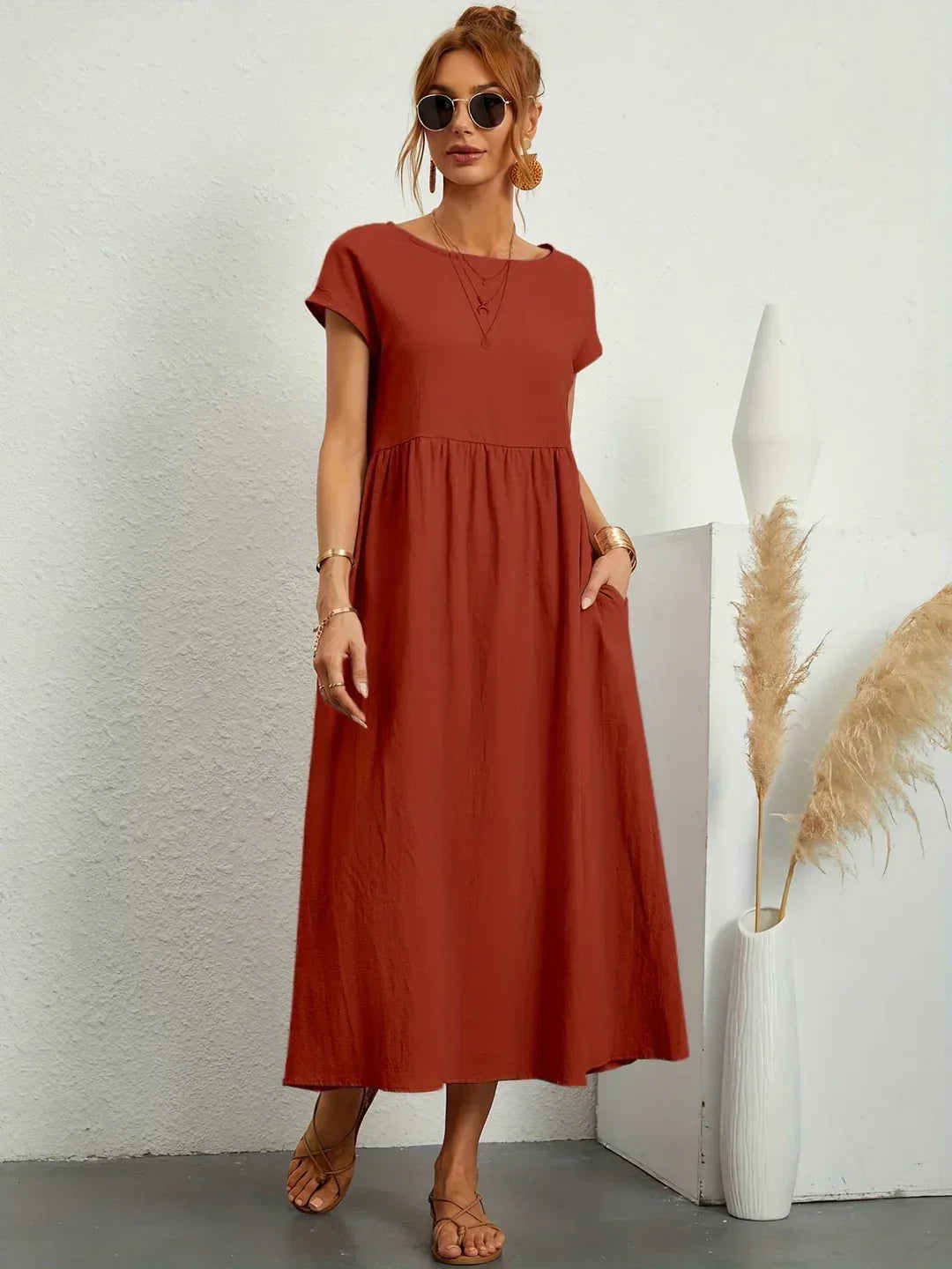 Addison | Timeless Elegance Fluid Midi Dress