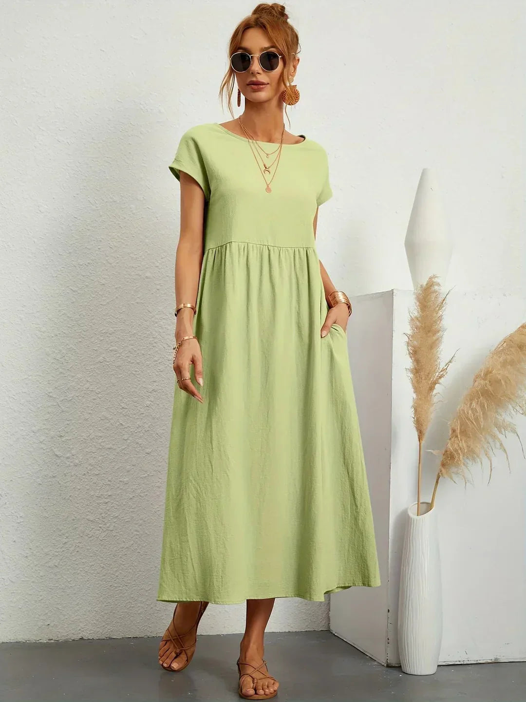 Addison | Timeless Elegance Fluid Midi Dress